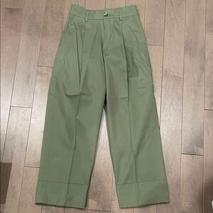 Club Monaco Olive Cuffed Chino Pants